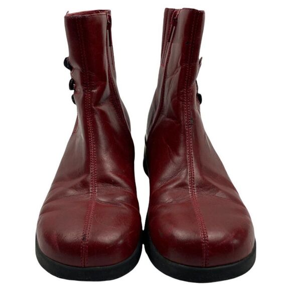 Esprit Women's Burgundy Jules Side Zip Ankle Boot US 4 - Picture 3 of 13